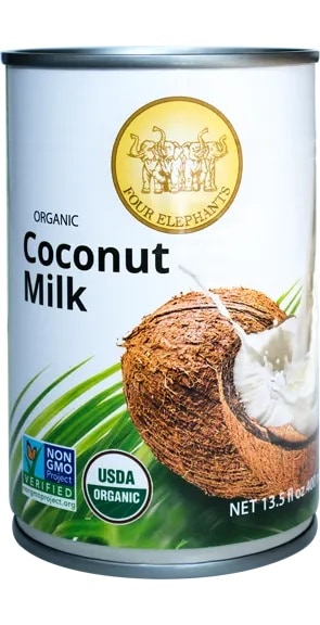 Four Elephants Organic Coconut Milk Certified Non-GMO - Coconut Milk Without Additives Four Elephants Organic Coconut Milk Certified Non-GMO - Coconut Milk Without Additives
