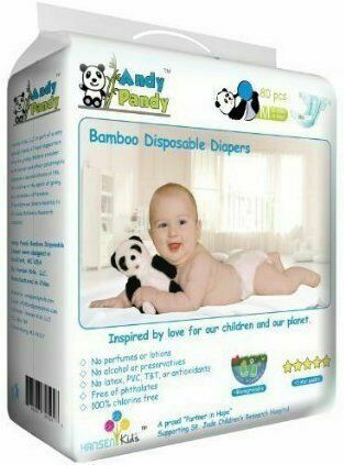 Andy Pandy Eco-Friendly Bamboo Disposable Diapers – Best Natural Diapers for a Snug Fit