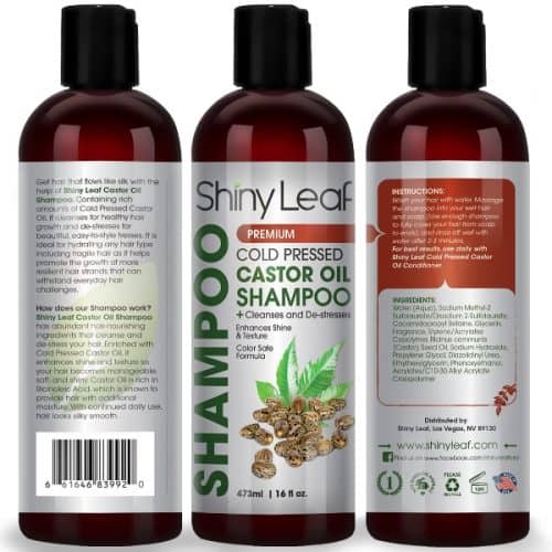 Shiny Leaf Castor Oil Shampoo – Best Hair Strengthening Organic Shampoo