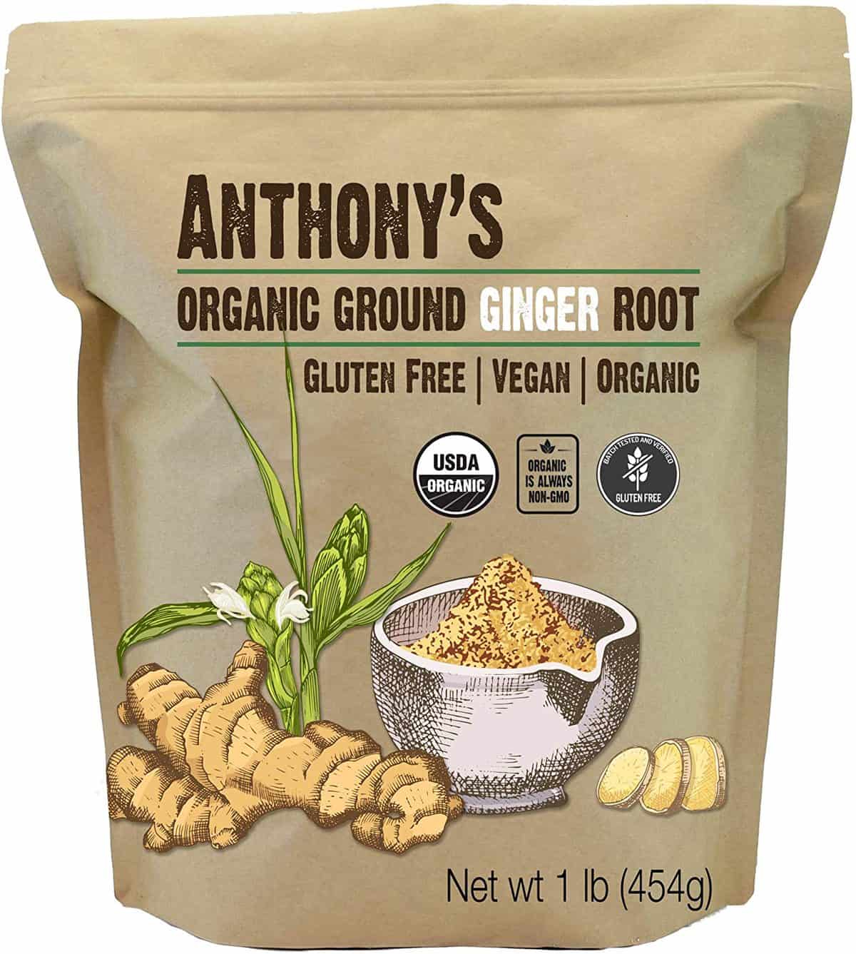 Anthony's Organic Ground Ginger Root