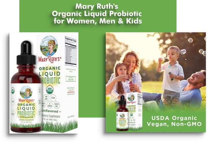 Mary Ruth's Organic Liquid Probiotic for Women, Men & Kids