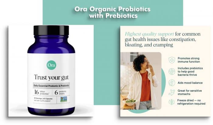  Ora Organic Probiotics with Prebiotics