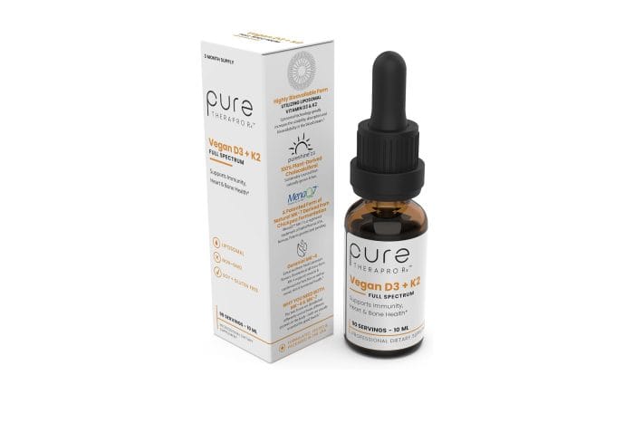 Premium Quality Supplement: Pure Therapro Rx Vegan D3 + K2 Organic Supplement Premium Quality Supplement: Pure Therapro Rx Vegan D3 + K2 Organic Supplement
